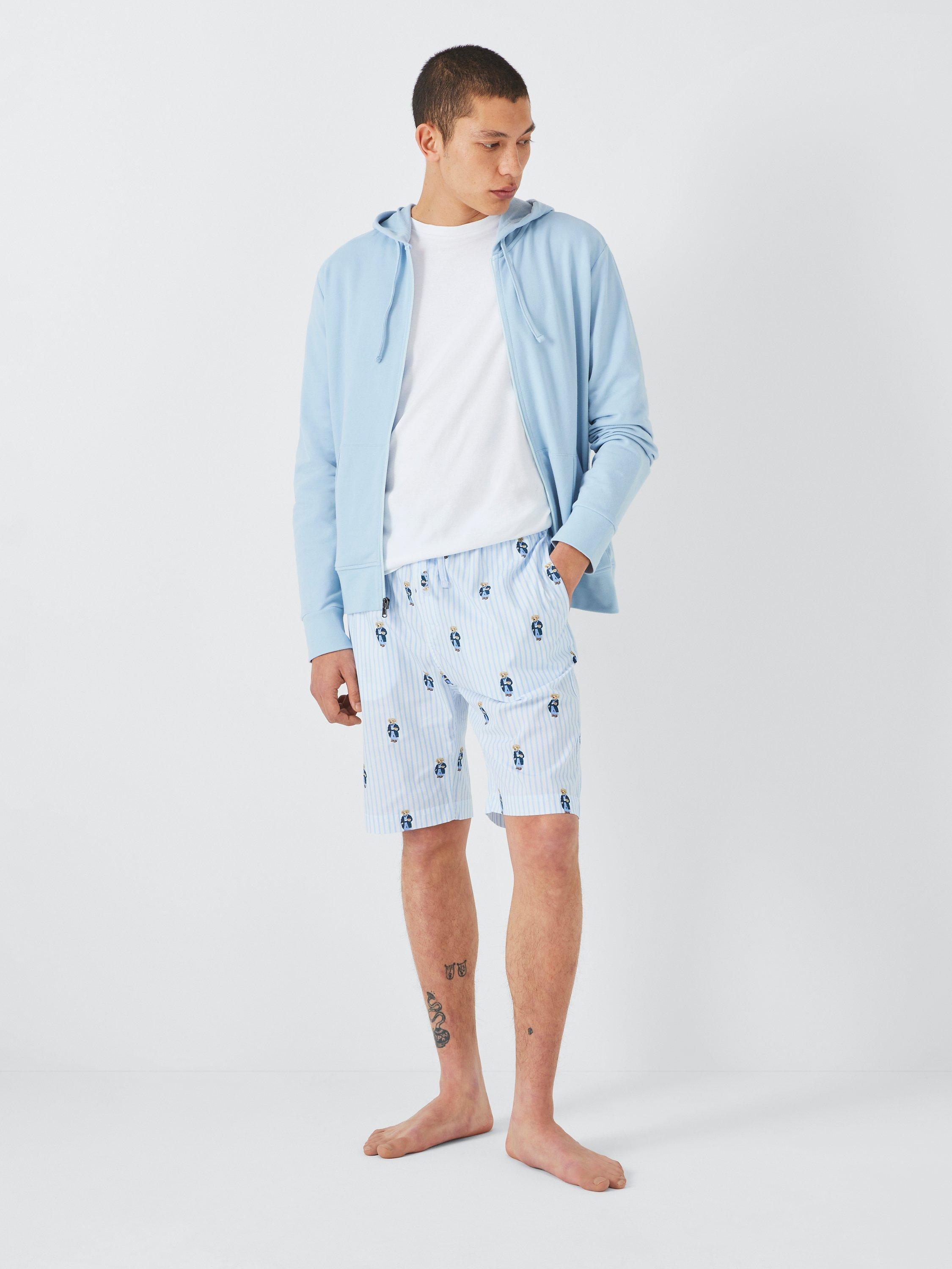 Ralph Lauren Bear Woven Stripe Shorts, Blue/Multi