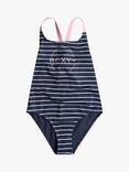 Roxy Kids' Nico Stripe Swimsuit, Naval Academy