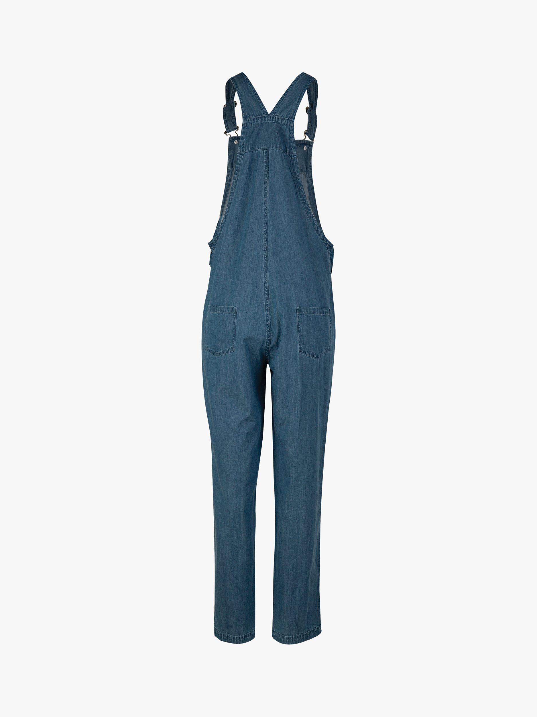 Product image 3 of 3, which shows Frugi Maternity Constantine Denim Dungarees, Chambray, 8