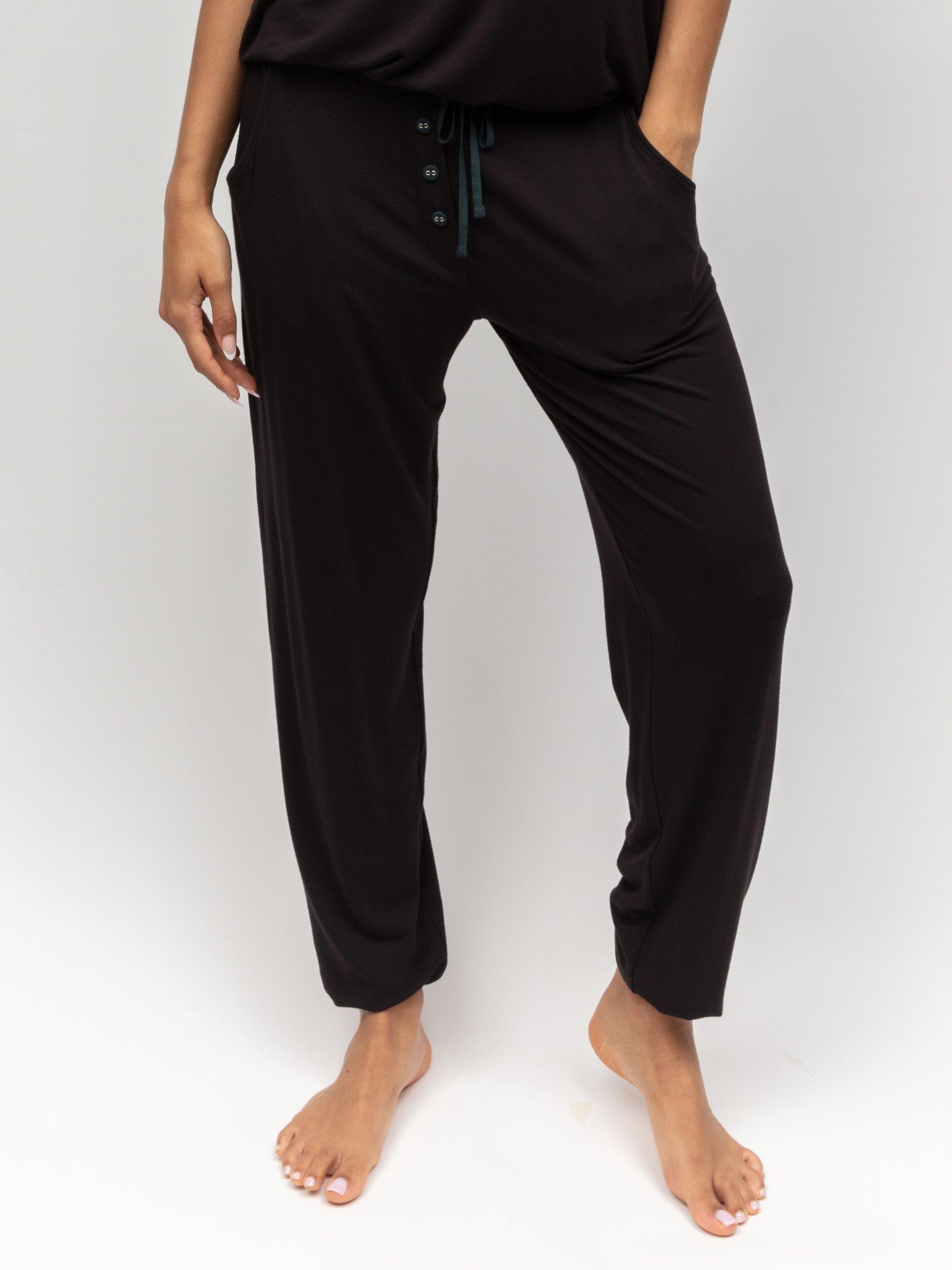 Product image 1 of 3, which shows Cyberjammies Avery Jersey Pyjama Bottoms, Black, 8
