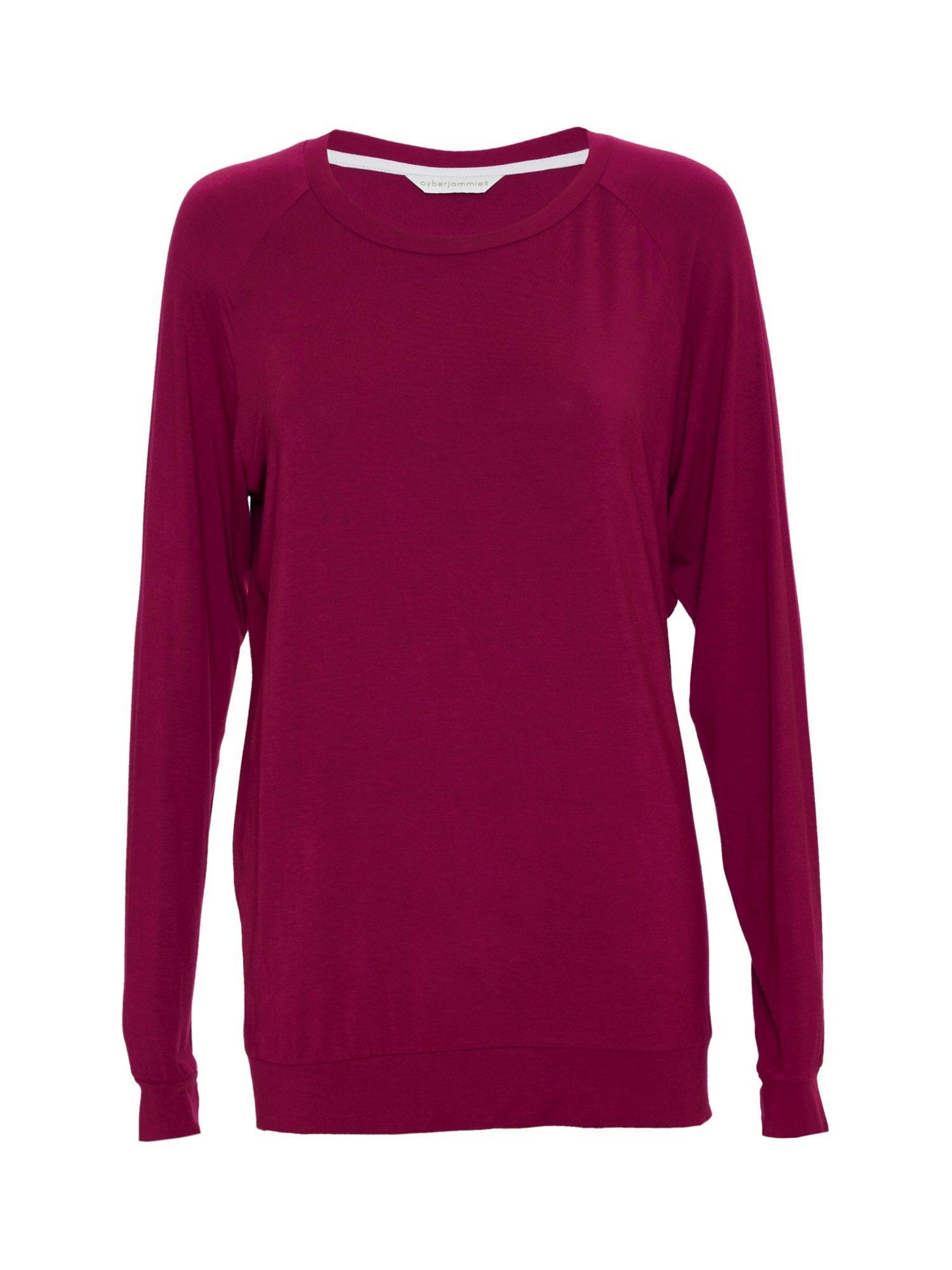 Cyberjammies Jersey Slouch Long Sleeve Top, Magenta, 28