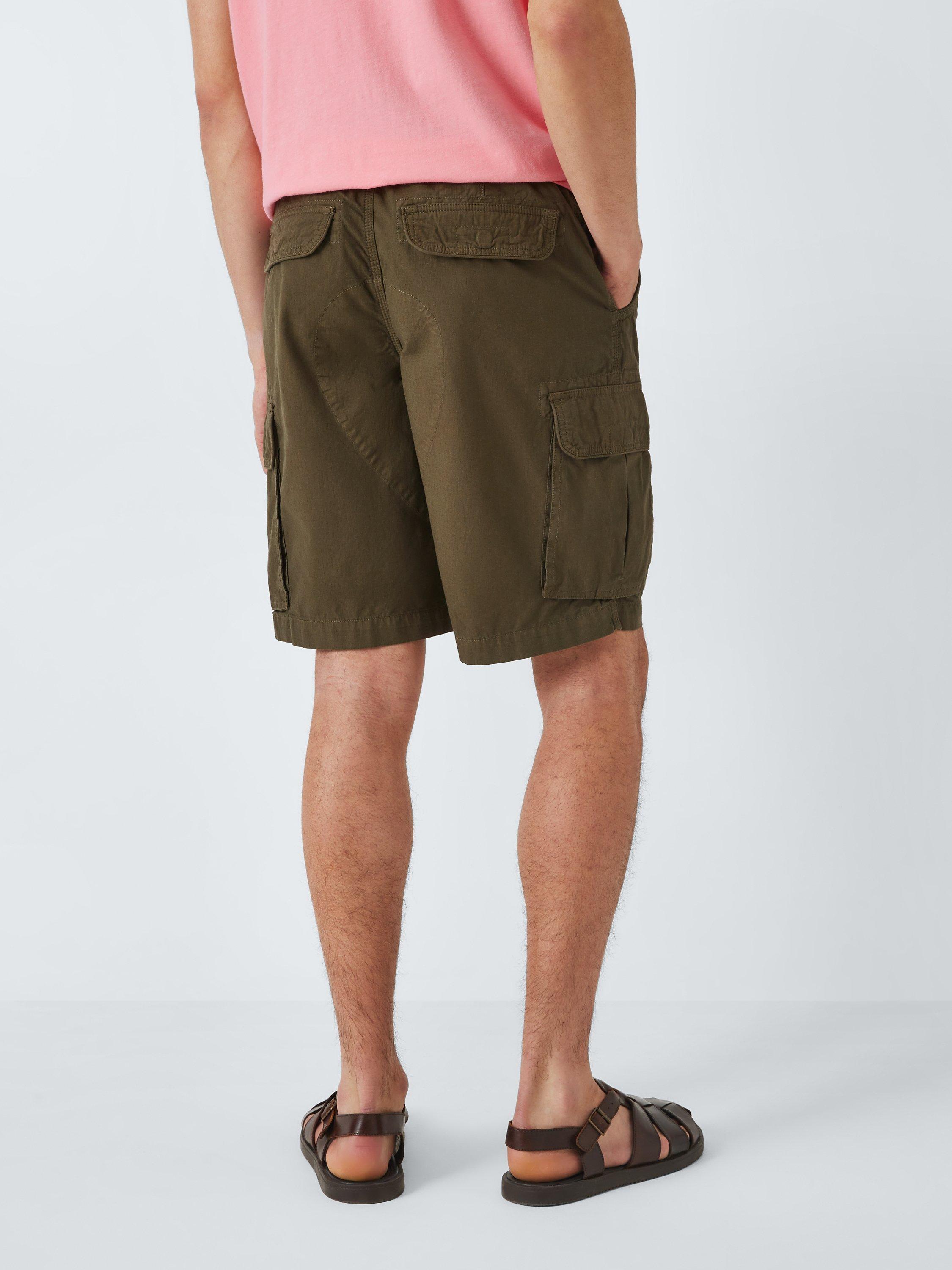 John Lewis Men's Cotton Cargo Short, Khaki, 36 R