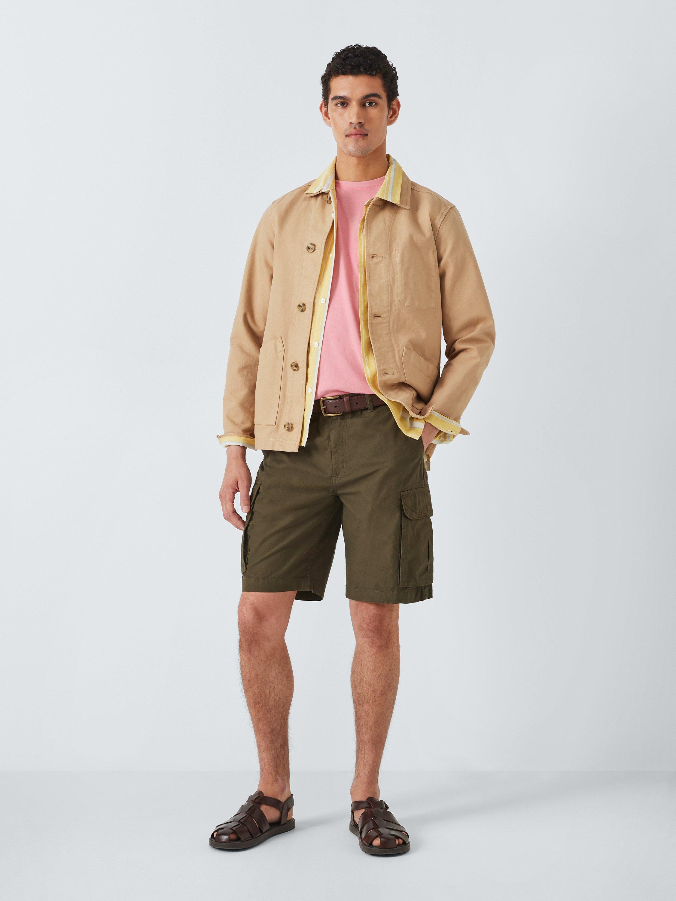 John Lewis Men's Cotton Cargo Short, Khaki, 36 R