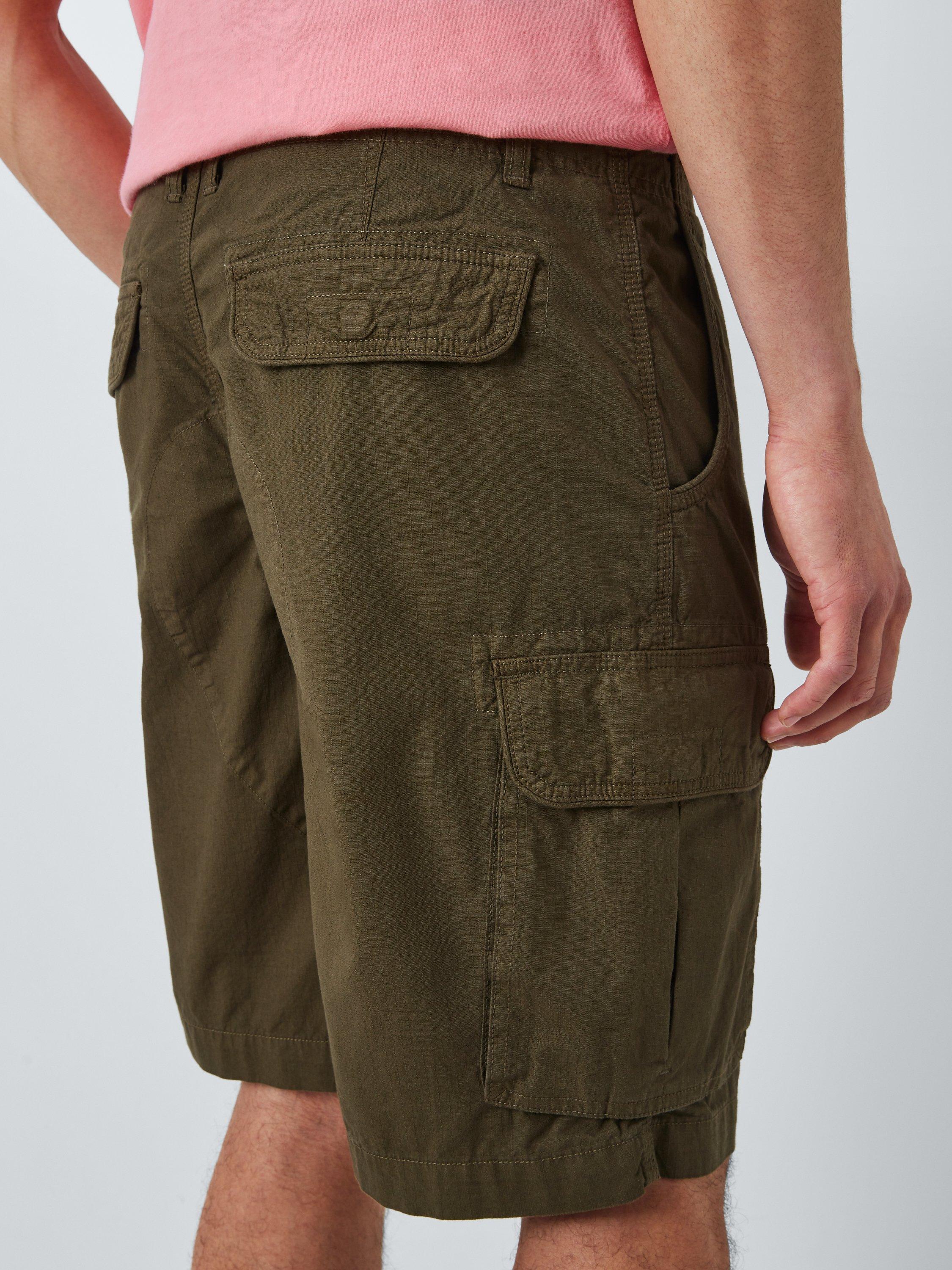 John Lewis Men's Cotton Cargo Short, Khaki, 36 R