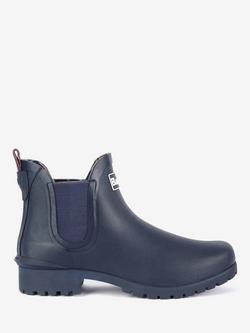 Barbour Wilton Chelsea Wellington Boots, Navy, Navy