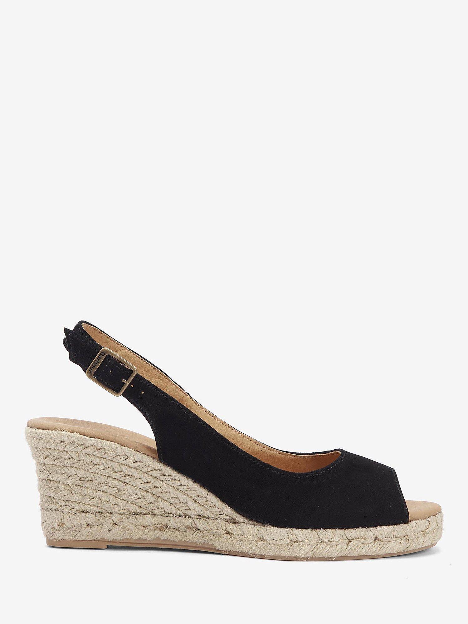 Barbour Glamis Suede Wedge Heel Espadrilles