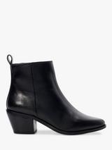 Whistles Kara Leather Ankle Boots Black