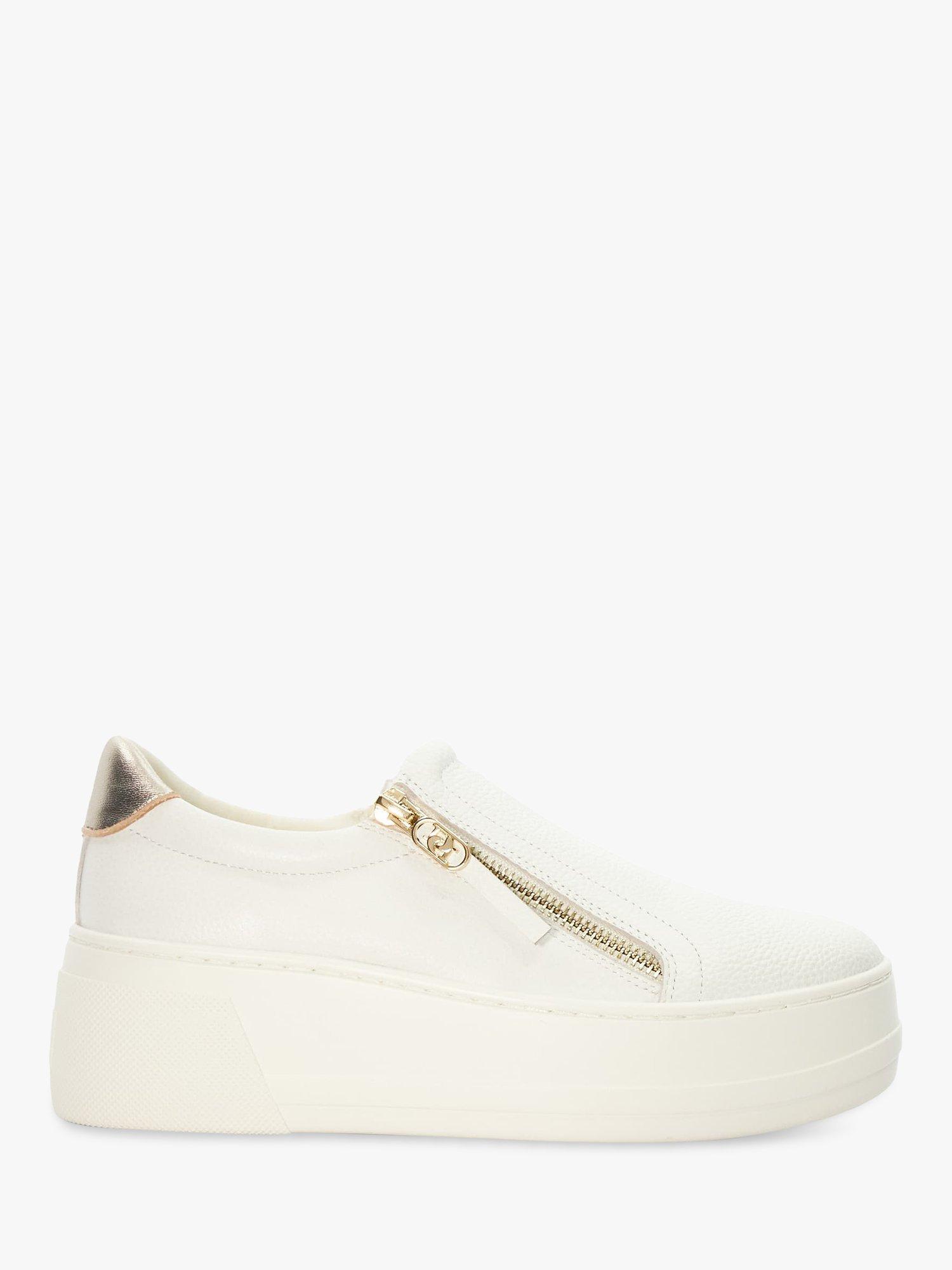 Dune Episodic Slip-On Flatform Trainers, White-leather