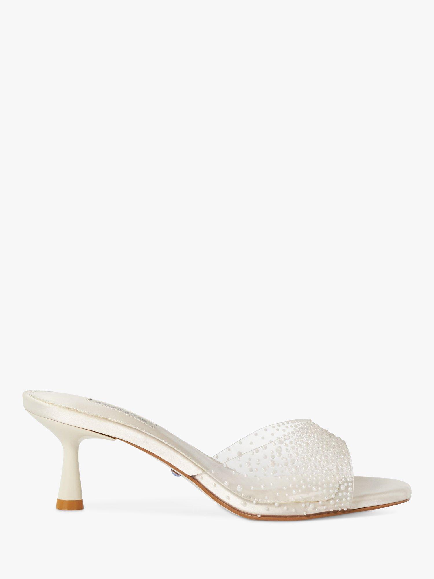 Product image 1 of 5, which shows Dune Bridal Collection Moonlit Sea Pearl Mules, Ivory, EU37