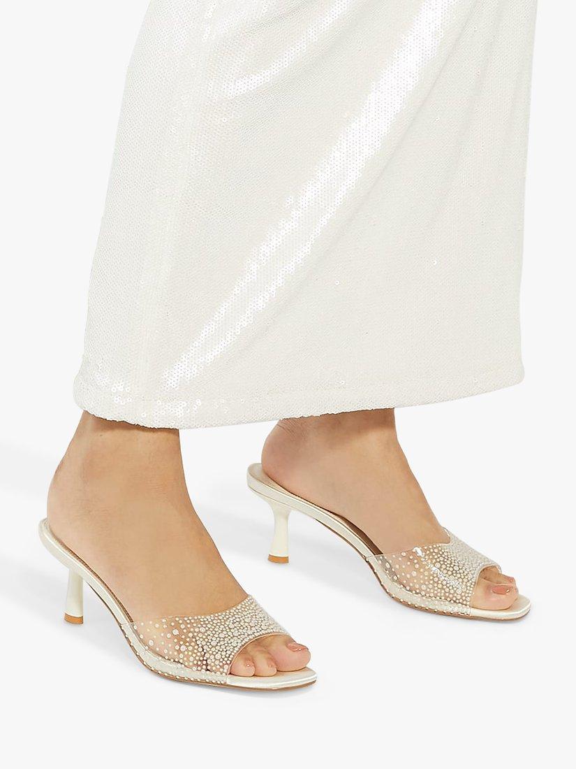 Product image 5 of 5, which shows Dune Bridal Collection Moonlit Sea Pearl Mules, Ivory, EU37