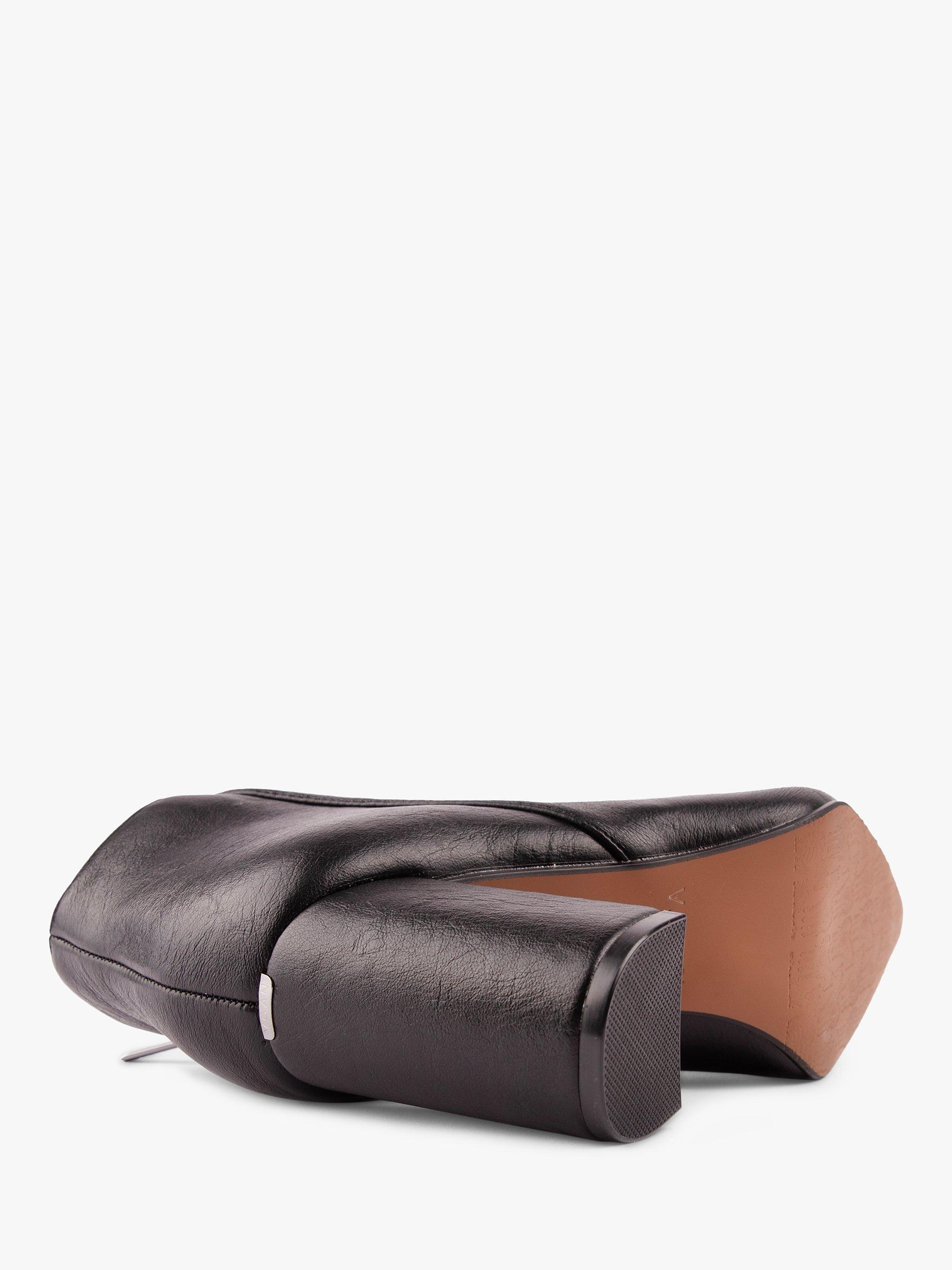 Product image 3 of 5, which shows V.GAN Vegan Nectarine Block Heel Shoe Boots, Black, 3