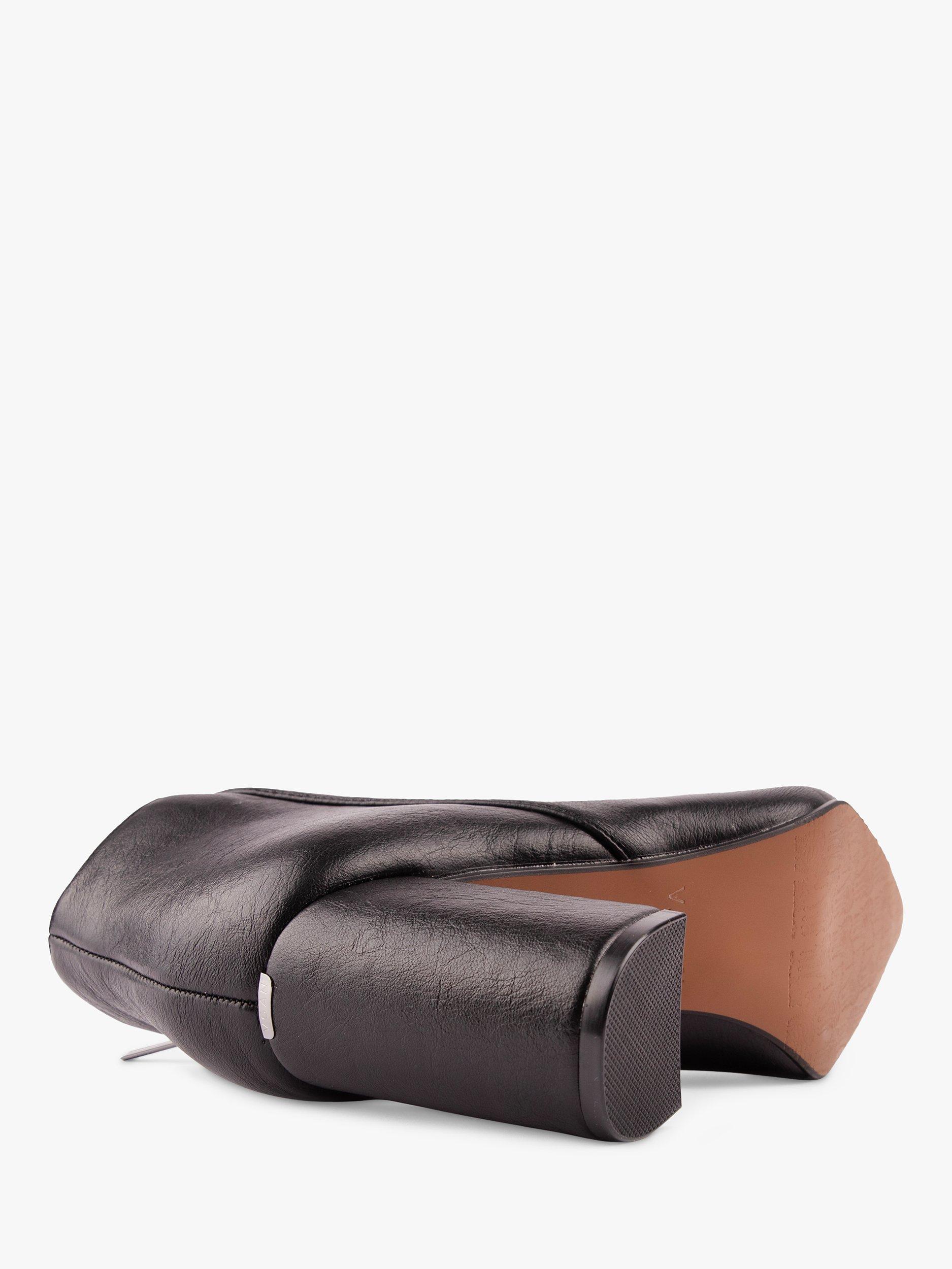 Product image 5 of 5, which shows V.GAN Vegan Nectarine Block Heel Shoe Boots, Black, 3