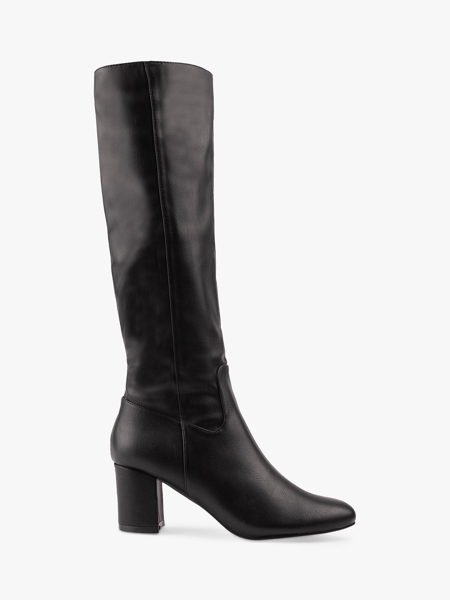 V.GAN Vegan Avocado Knee High Boots, Black, 7