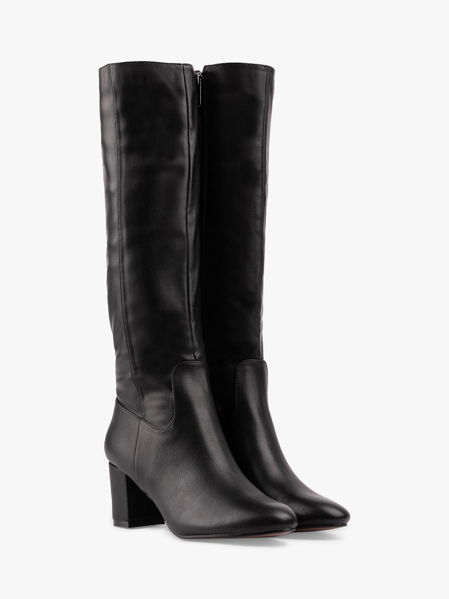 Product image 3 of 5, which shows V.GAN Vegan Avocado Knee High Boots, Black, 3