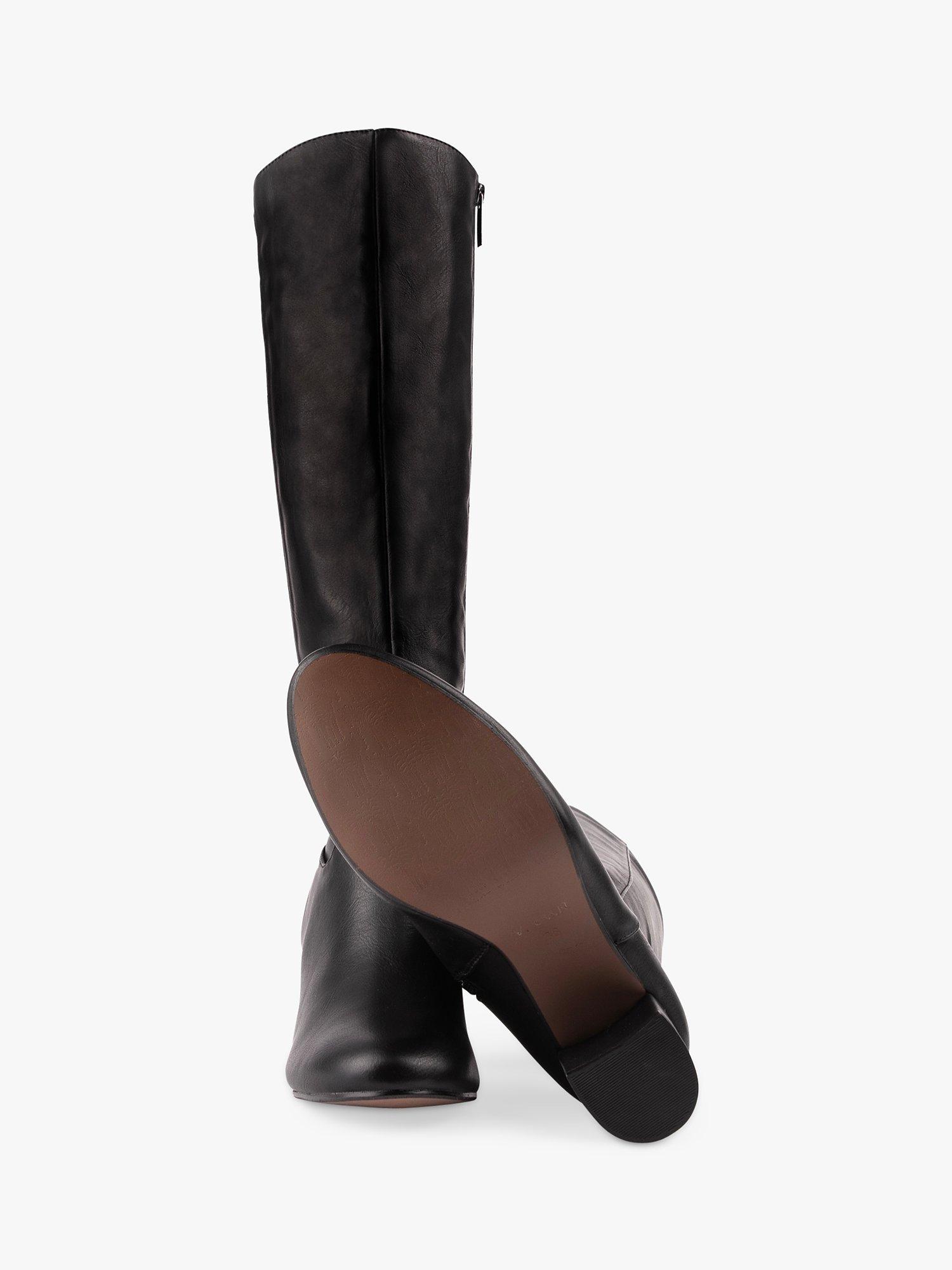 Product image 4 of 5, which shows V.GAN Vegan Avocado Knee High Boots, Black, 3
