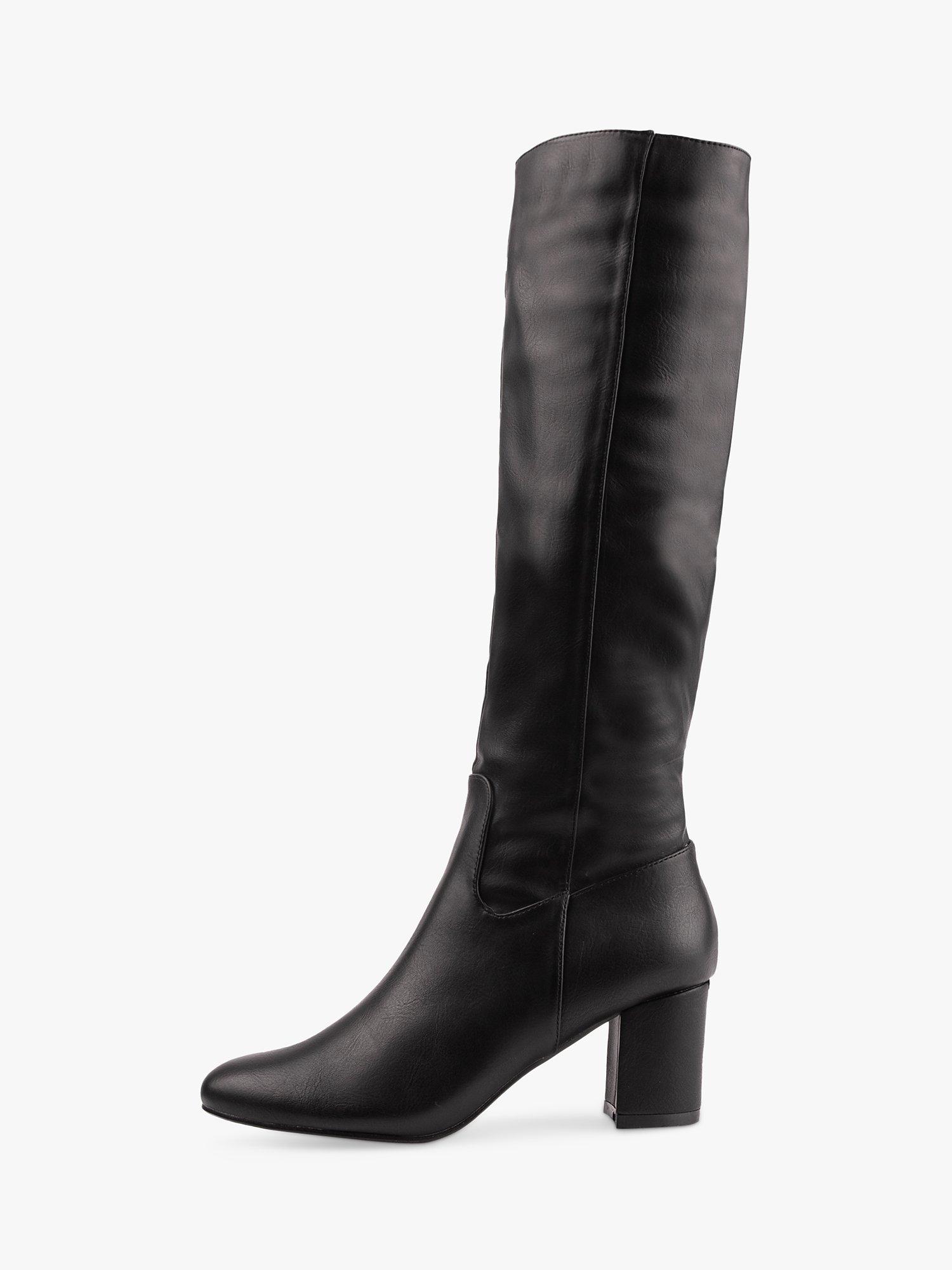 V.GAN Vegan Avocado Knee High Boots, Black, 7