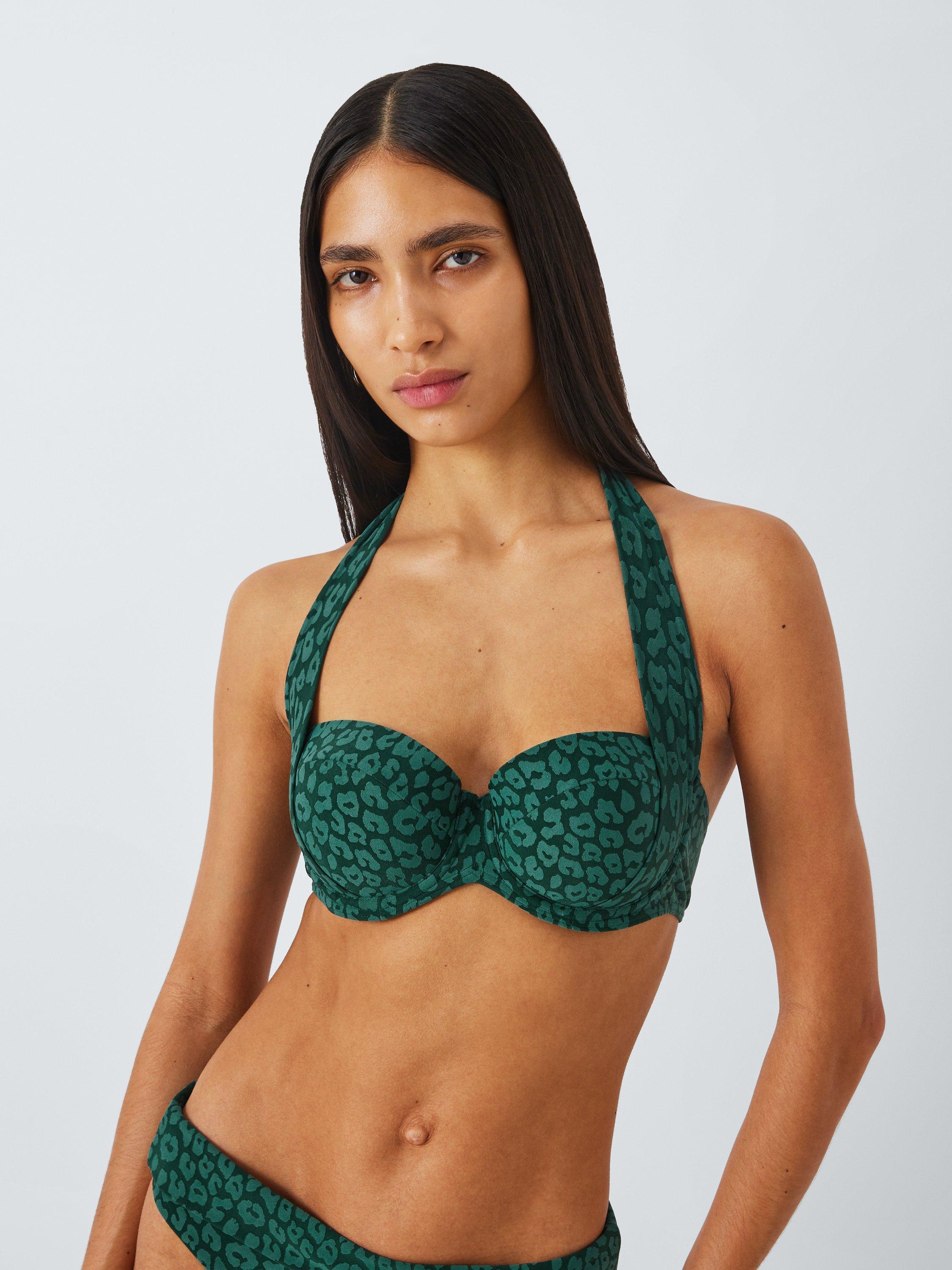 John Lewis Bermuda Sling Bikini Top Dark Green