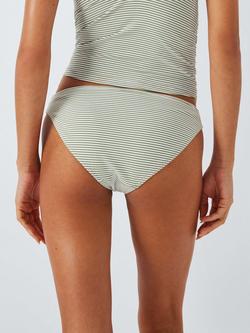 John Lewis St Tropez Stripe Bikini Bottoms, Khaki - view 2, Khaki