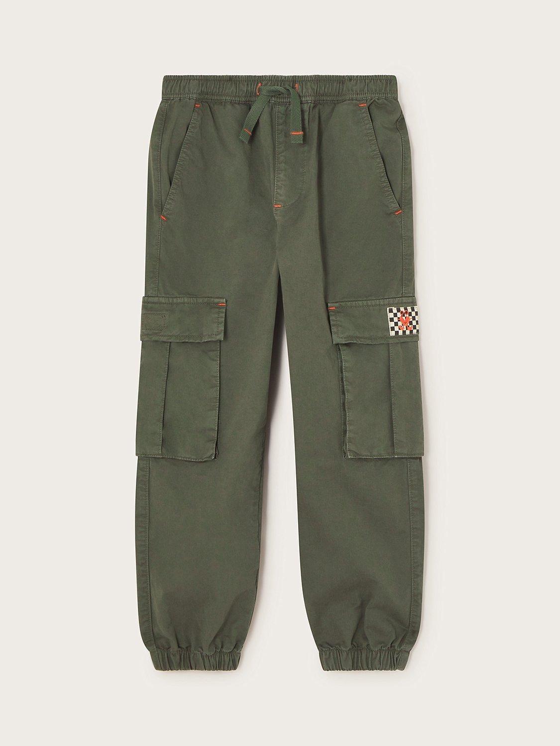 Monsoon Kids' Pull On Cargo Trousers, Khaki