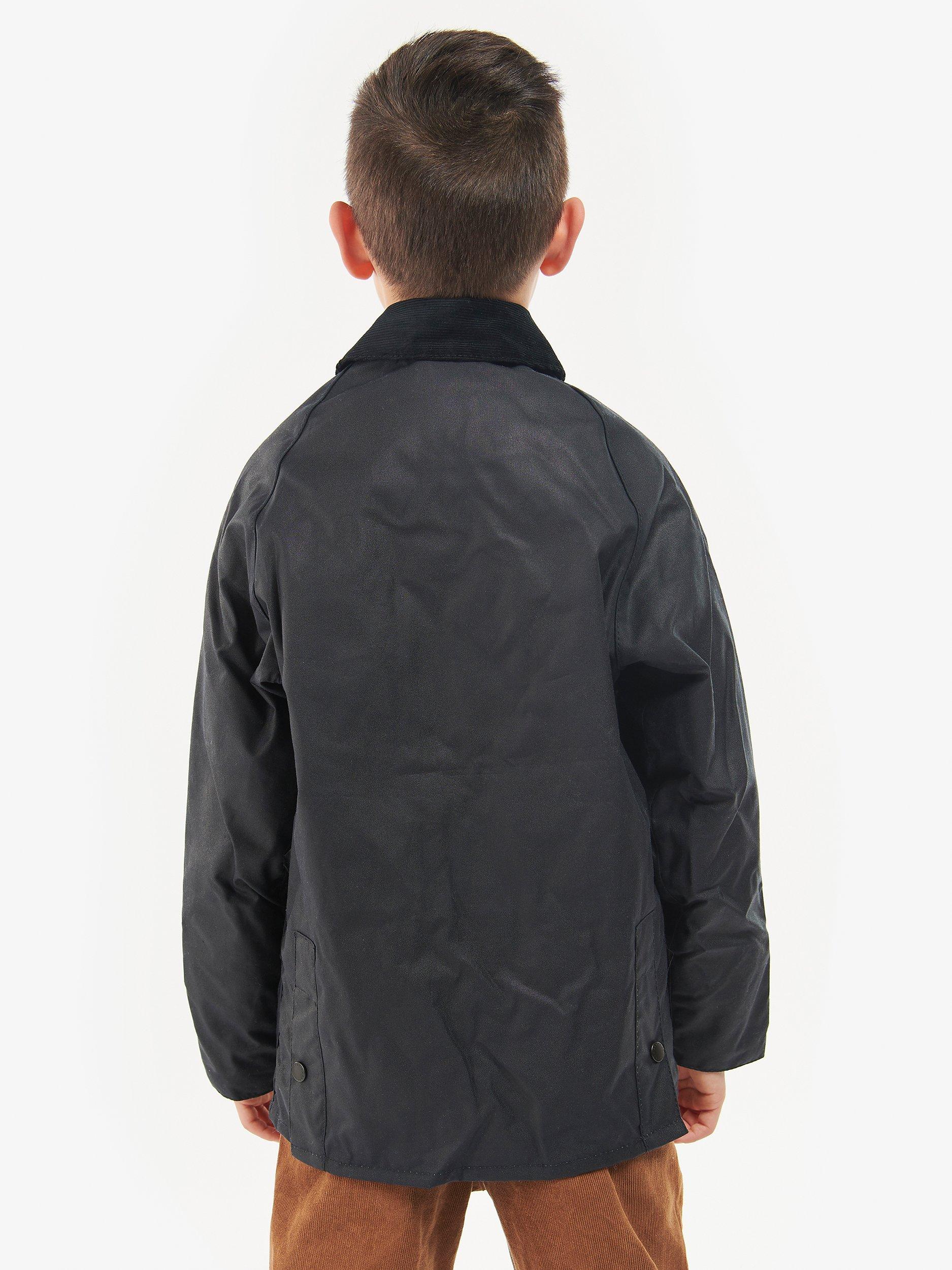 Product image 2 of 7, which shows Barbour Kids' Beadle Wax Jacket, Navy, M