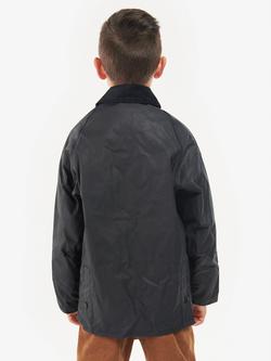 Barbour Kids' Beadle Wax Jacket, Navy - view 2, Navy