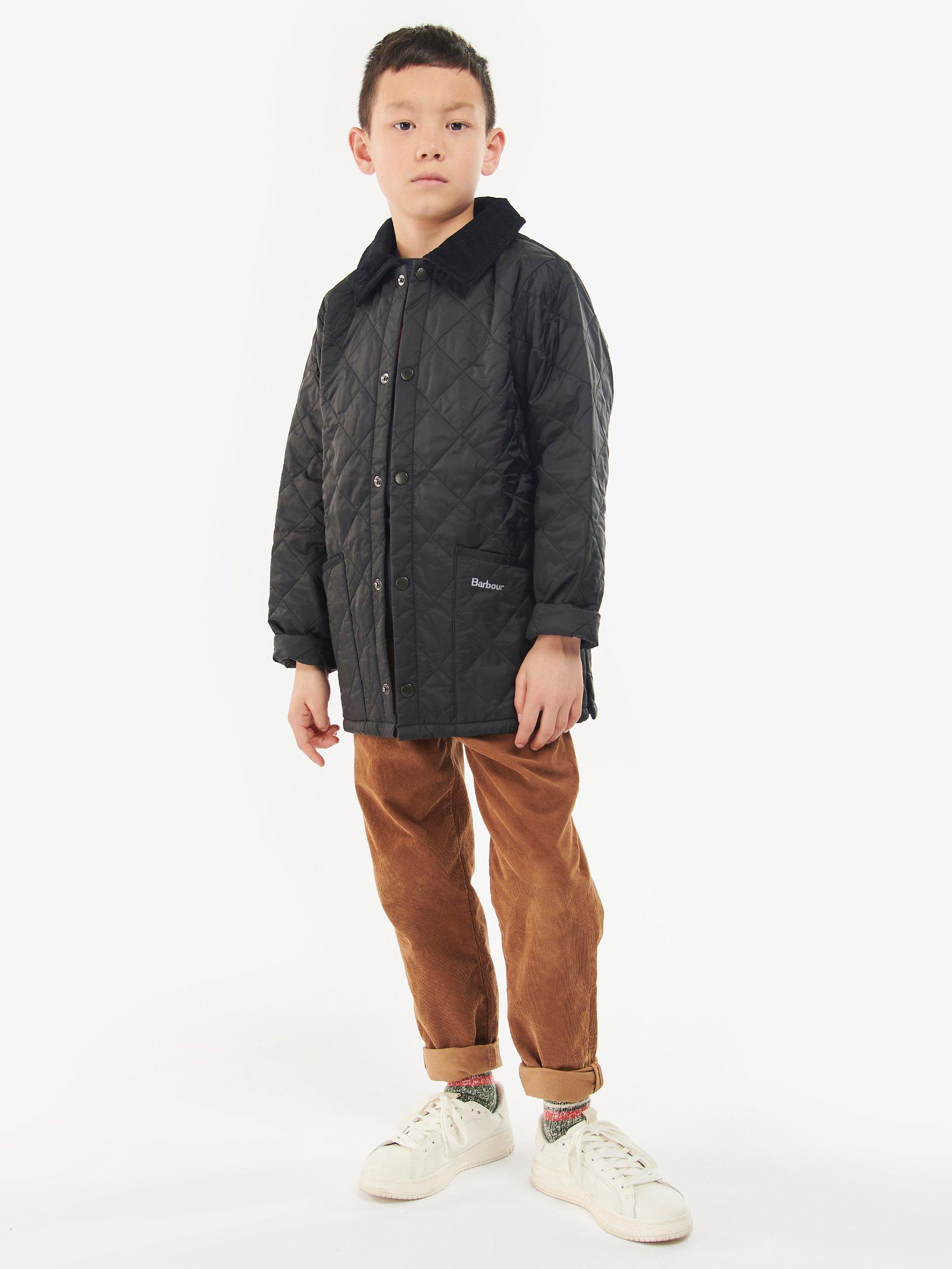 Barbour quilted jacket kids navy online