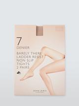 John Lewis 40 Denier Firm Support Tights Pack of 2 Black