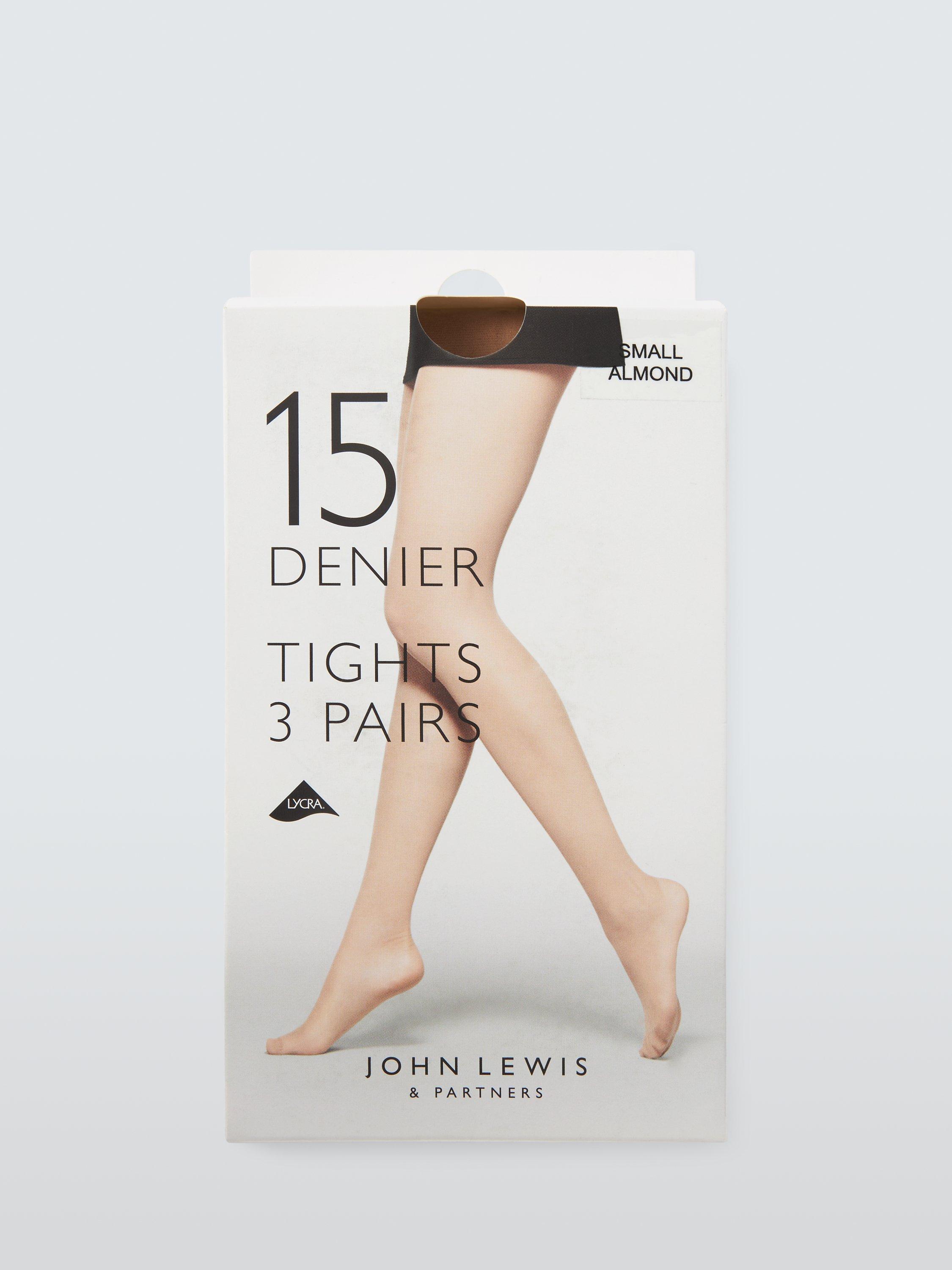 John Lewis 15 Denier Everyday Sheer Tights Pack of 3 Almond