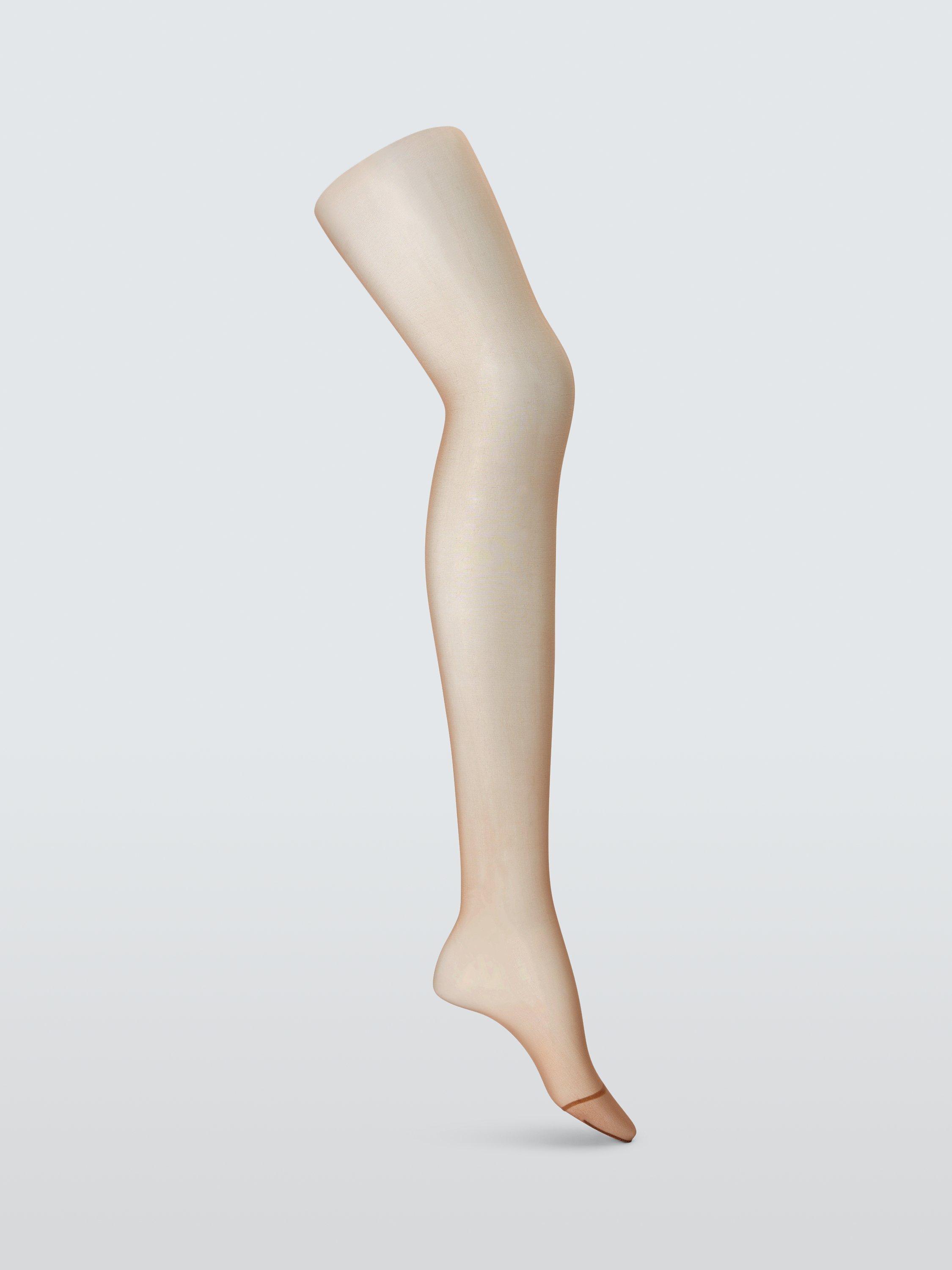 Product image 2 of 3, which shows John Lewis 15 Denier Sleek Tights, Pack of 2, Almond, S