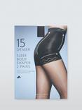 John Lewis 15 Denier Sleek Body Shaper Tights, Pack of 2