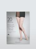 John Lewis 20 Denier Medium Support Tights, Pack of 2, Caramel