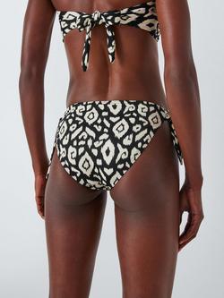 John Lewis Maya Aztec Side Tie Bikini Bottoms - view 2, Black/Multi
