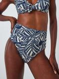 John Lewis Bali Palm High Waist Bikini Bottoms. Navy