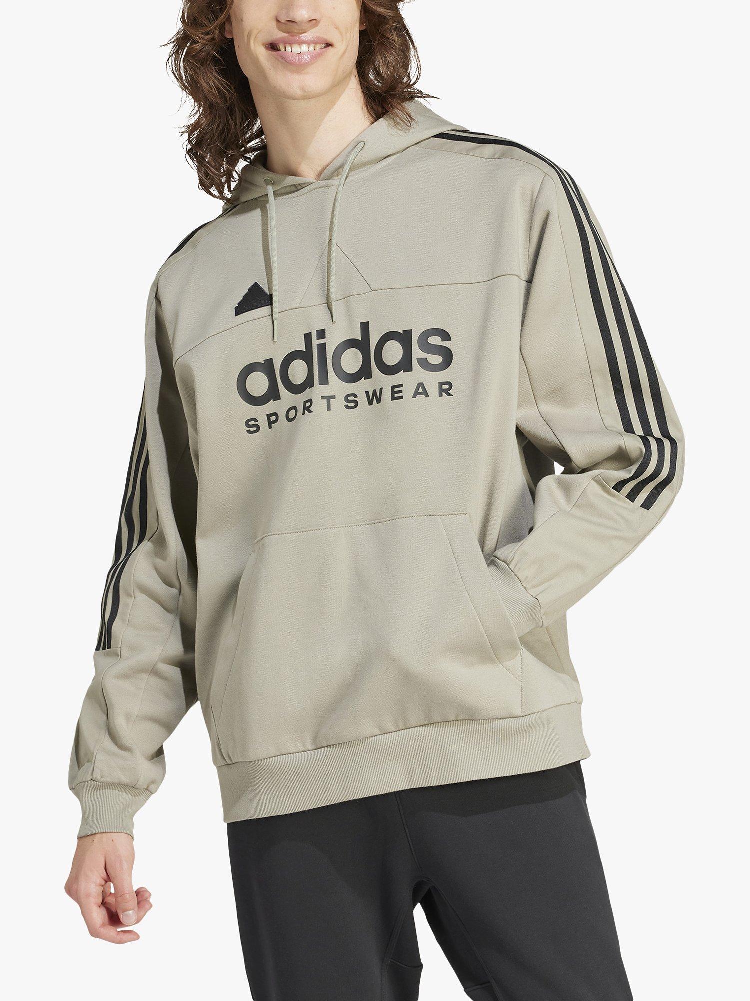 adidas Men's Tiro Hoodie, Silver Pebble