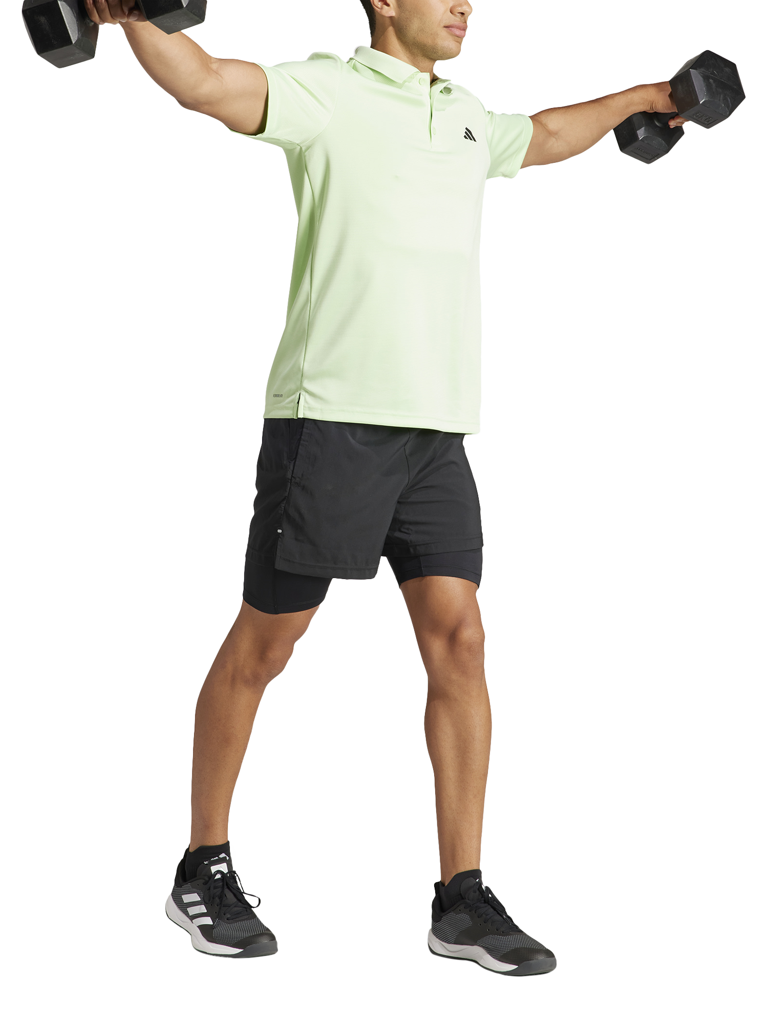 Product image 6 of 6, which shows adidas GYM+ Training 2in1 Shorts, Black, XL