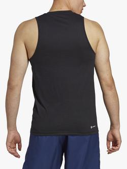 adidas Train Essentials FeelReady Training Vest, Black - view 2, Black/White