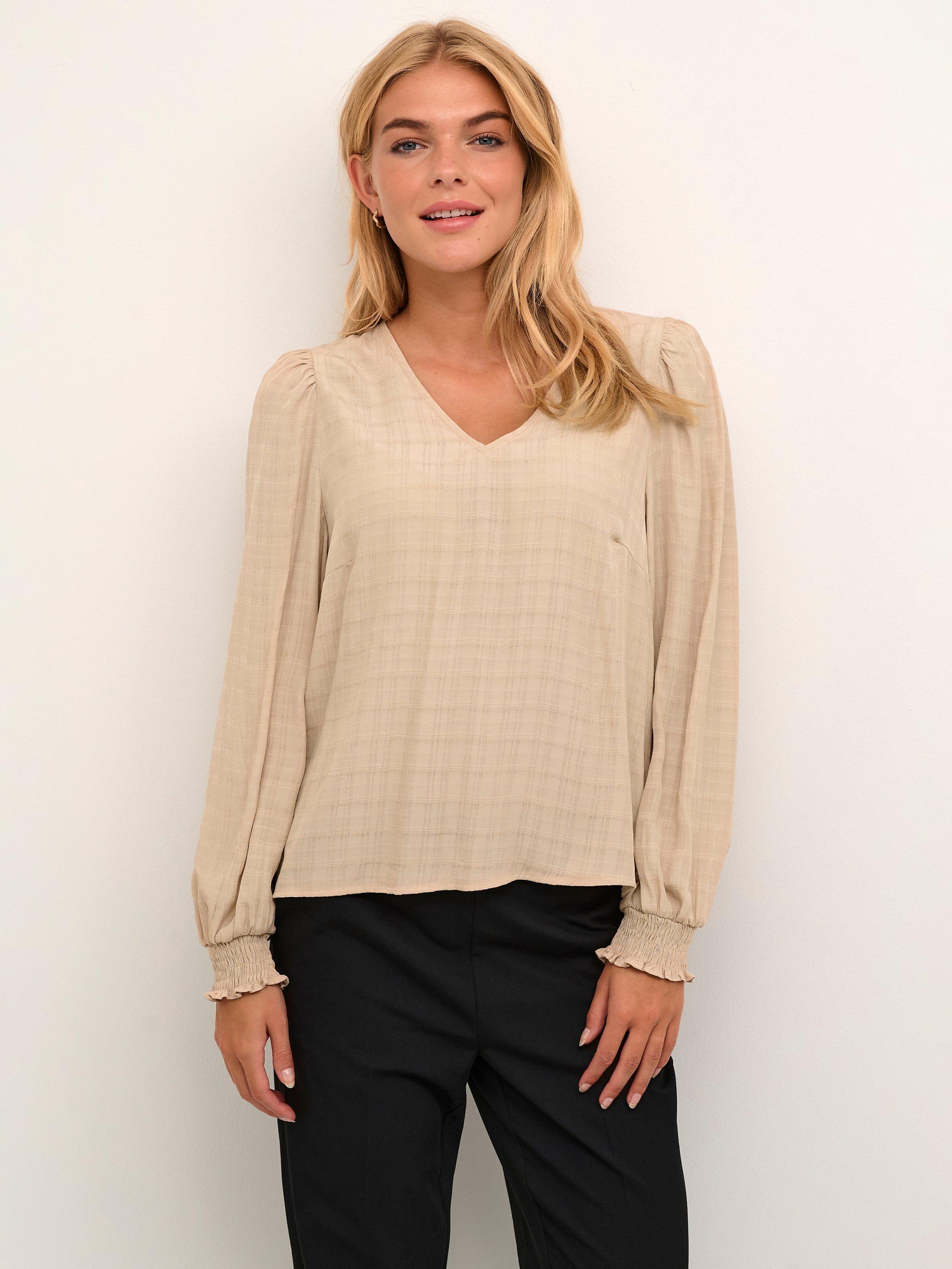 KAFFE Lissa Blouse, Feather Gray