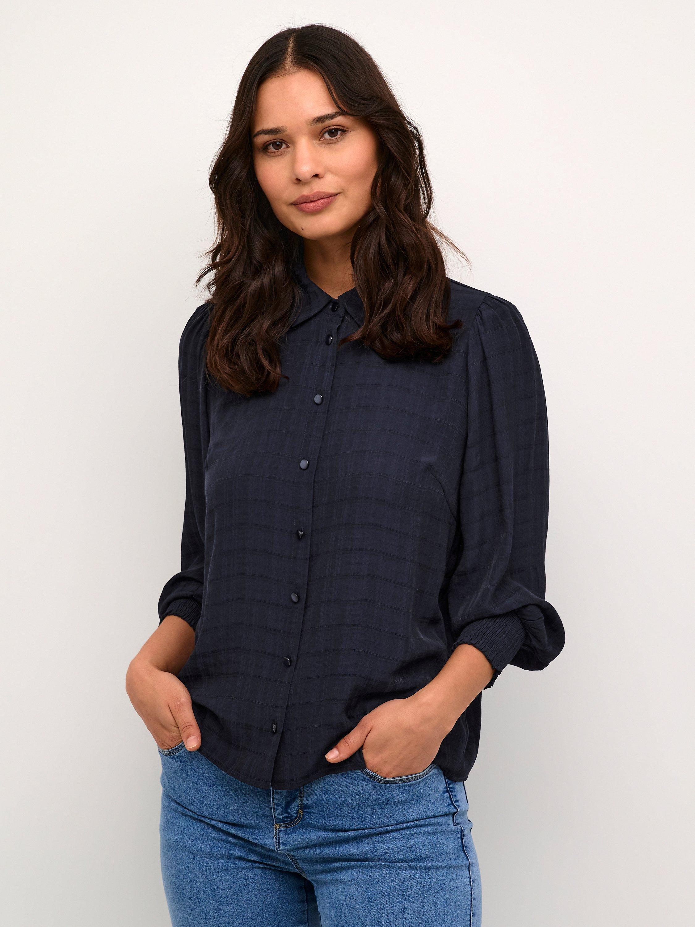 KAFFE Lissa Shirt, Midnight Marine