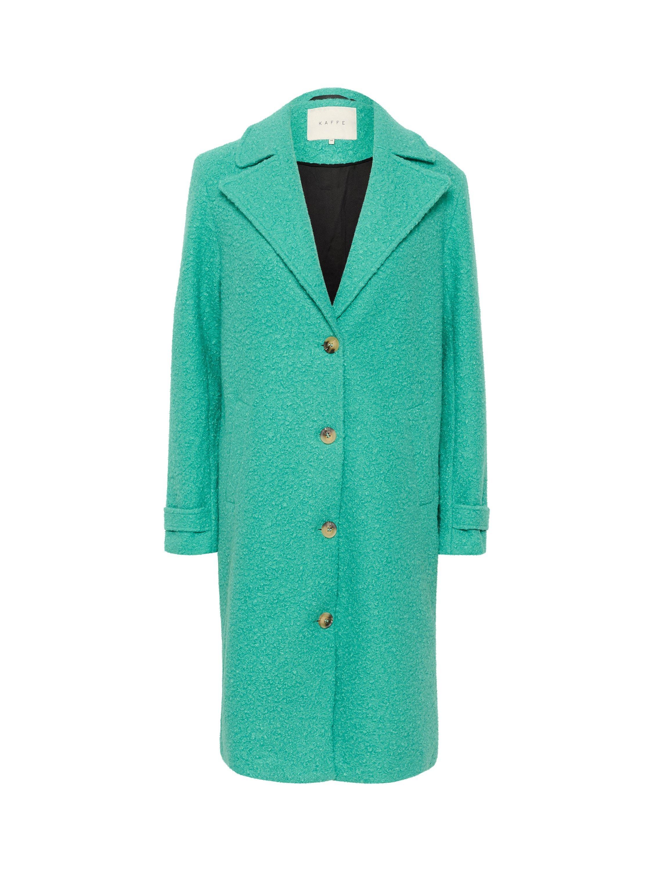 KAFFE Anne Teddy Coat, Gumdrop Green, 10