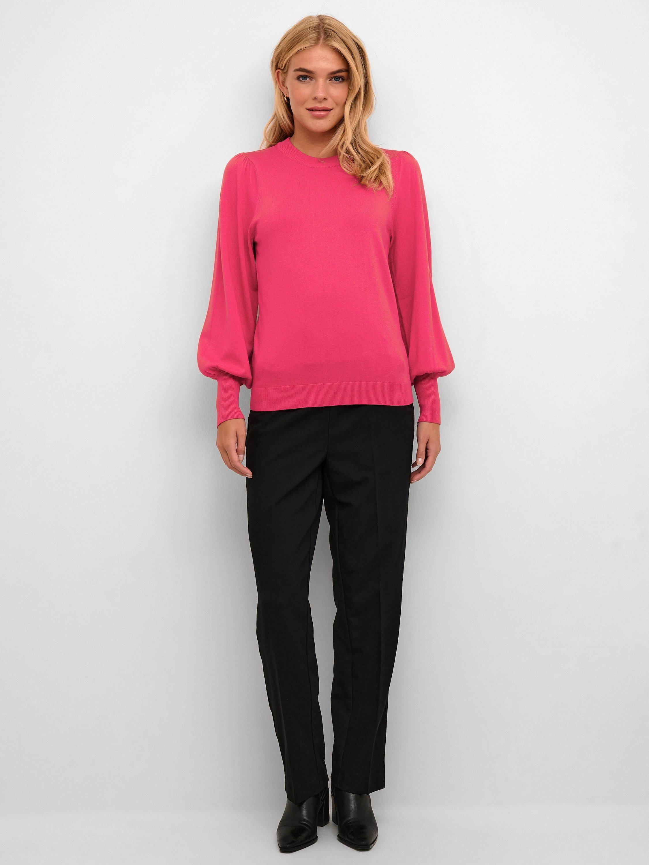 Product image 3 of 6, which shows KAFFE Lizza V-Neck Jumper, Virtual Pink, XS