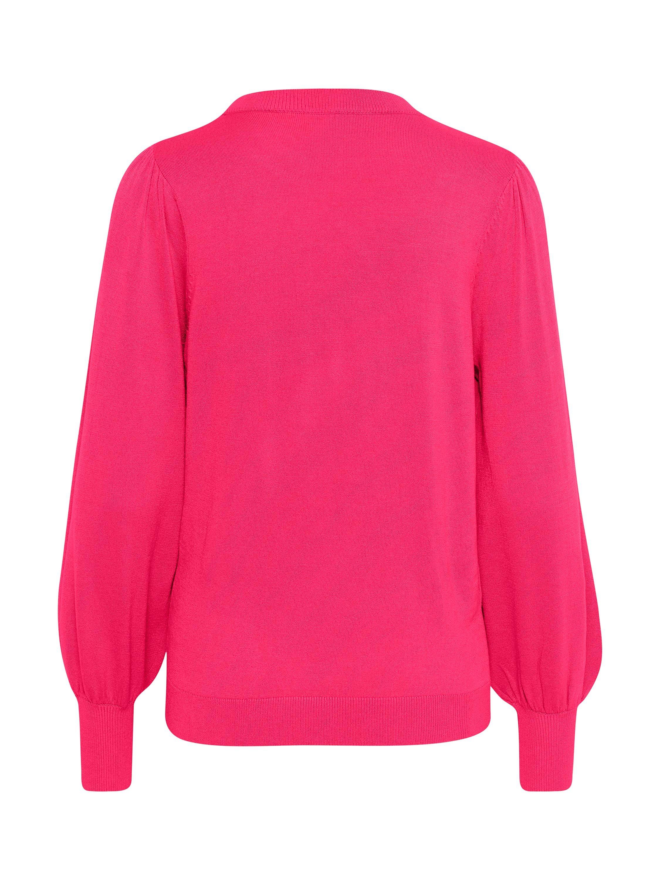 Product image 6 of 6, which shows KAFFE Lizza V-Neck Jumper, Virtual Pink, XS