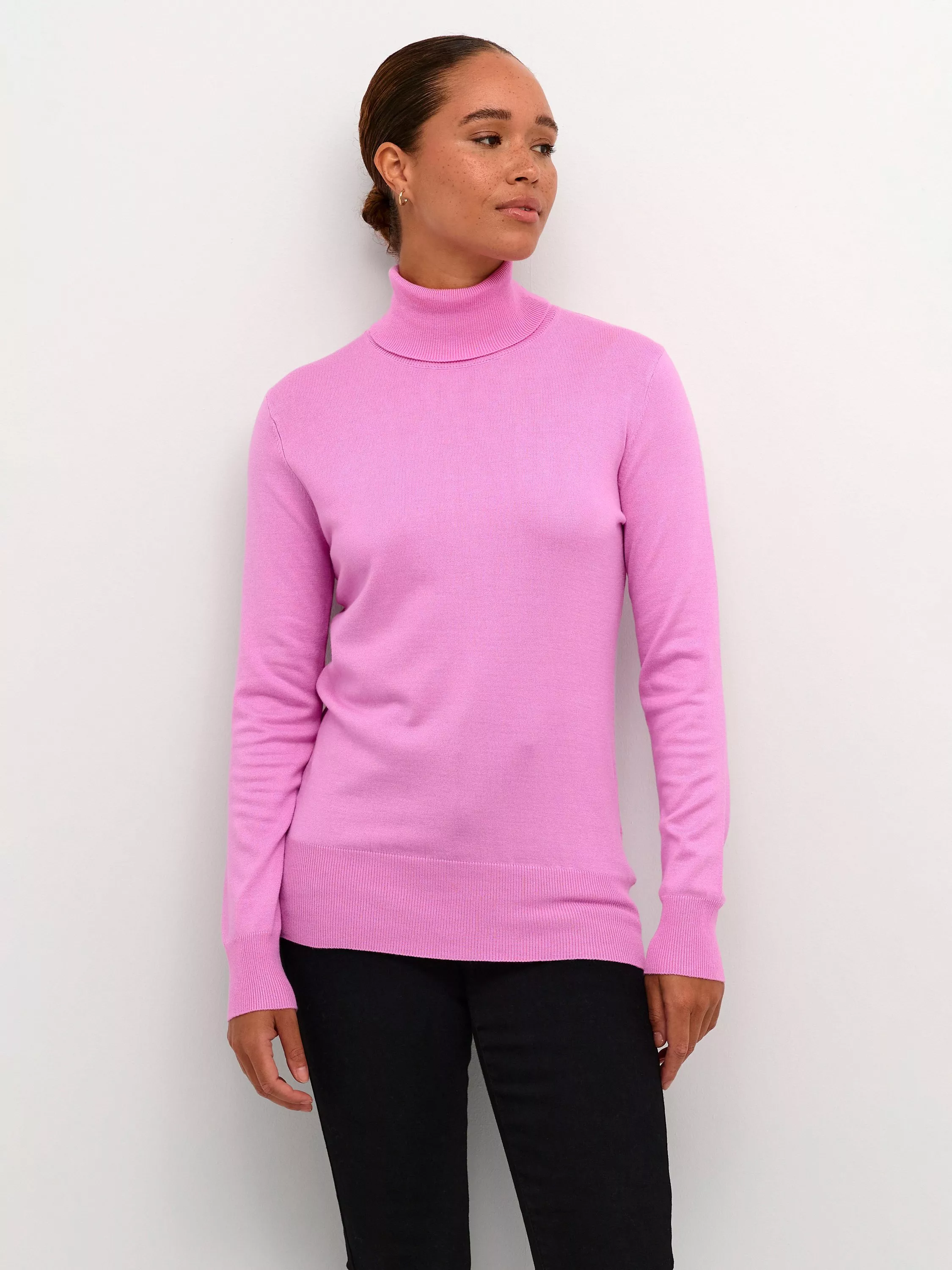 Baby pink roll neck best sale