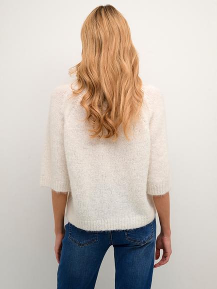 KAFFE Emilie Wool Blend Jumper - view 2, Chalk
