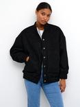 KAFFE Georgia Large Pocket Bomber Jacket, Black