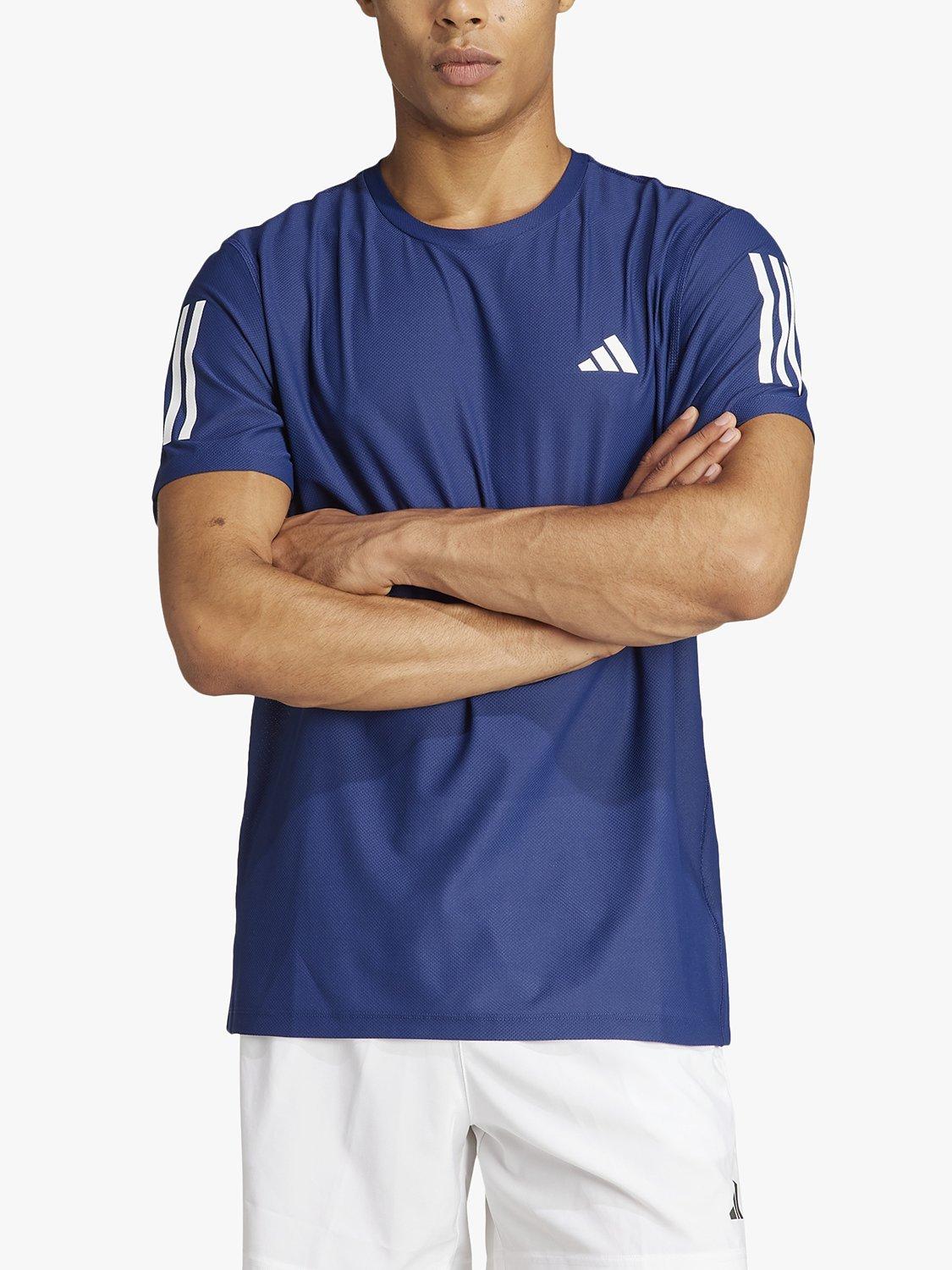 Product image 1 of 7, which shows adidas Own The Run Short Sleeve T-Shirt, Dark Blue, S