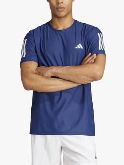 adidas Own The Run Short Sleeve T-Shirt, Dark Blue