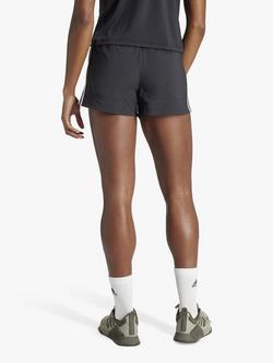 adidas Women's Pacer High Rise 3 Stripes Shorts, Black/White - view 2, Black/White