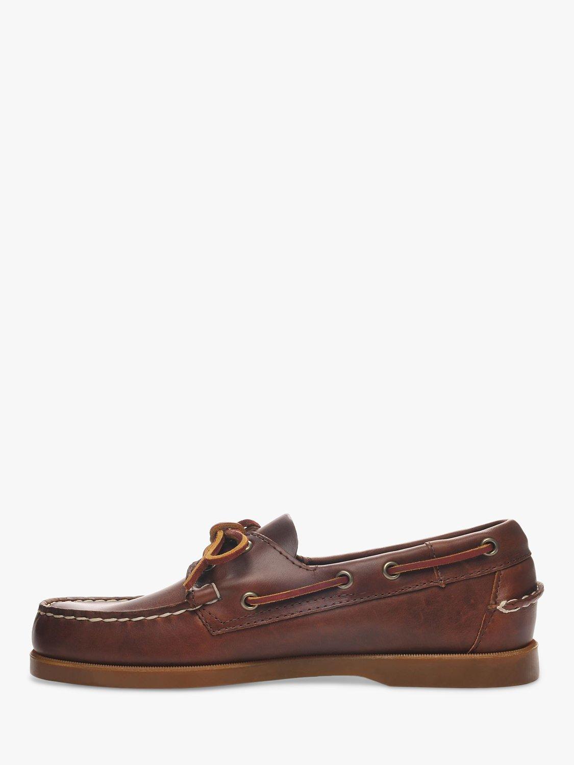 Product image 3 of 5, which shows Sebago Docksides Leather Boat Shoes, Brown/Honey, 7