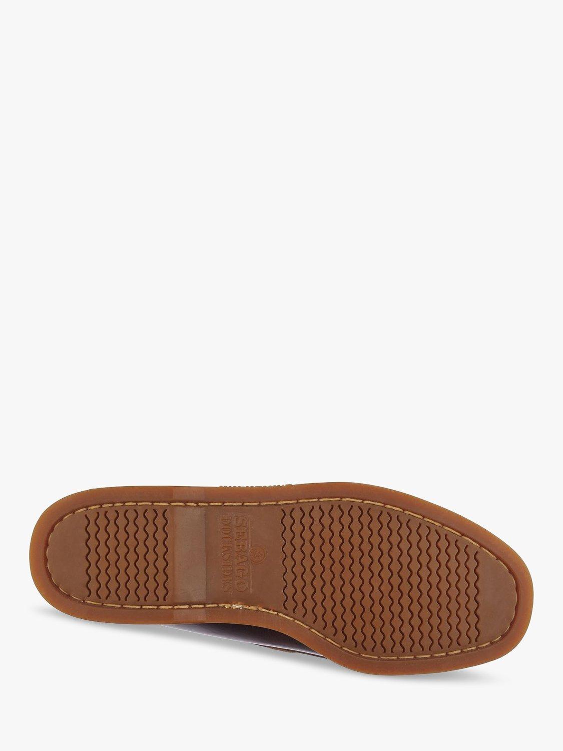 Product image 4 of 5, which shows Sebago Docksides Leather Boat Shoes, Brown/Honey, 7
