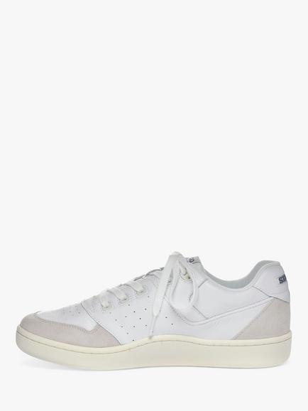 Sebago Hurricane Leather Lace Up Trainers, White - view 2, White
